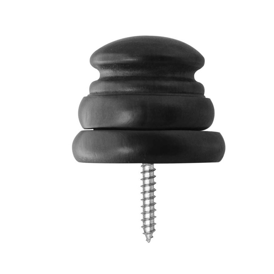 Allen + roth 2Pack Black Wood Curtain Rod Finials at