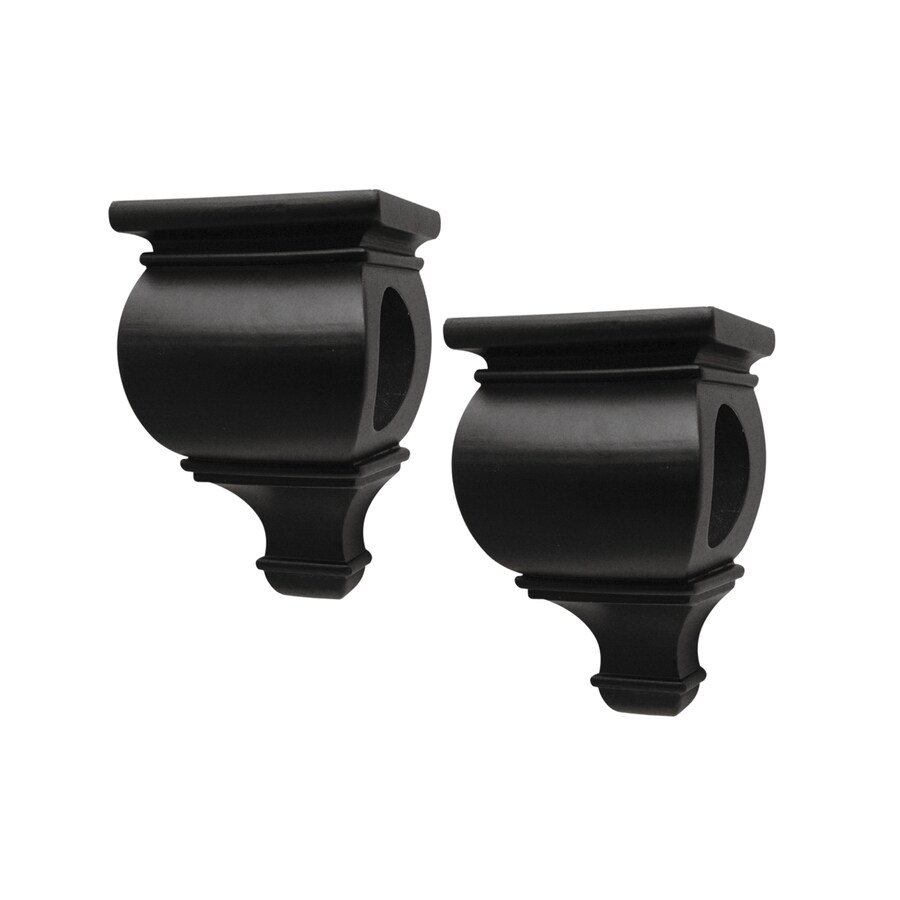 Allen Roth 2 Pack Black Wood Drapery Sconce At Lowes Com