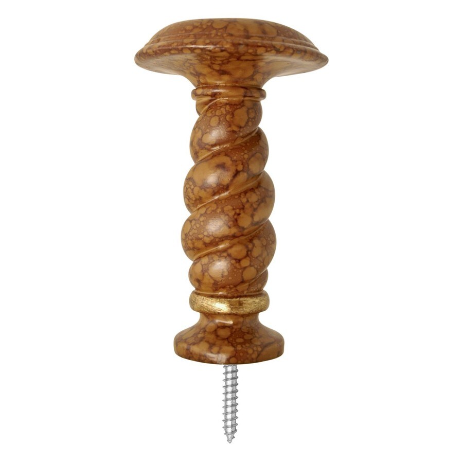 Allen + roth Tortoise Wood Curtain Rod Finials at