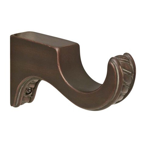 wooden curtain rod holders