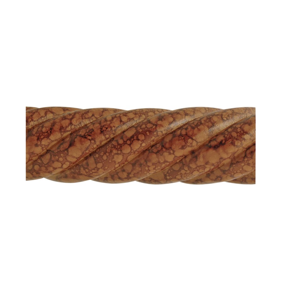 allen + roth 72" Tortoise Twist Wood Curtain Rod at
