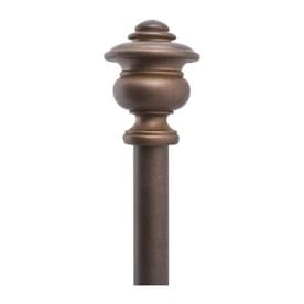 allen + roth 36-in to 72-in Light Oil-Rubbed Bronze Steel Single Curtain Rod
