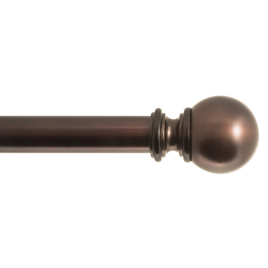 Allen Roth 36 In To 72 In Sienna Bronze Steel Single Curtain Rod