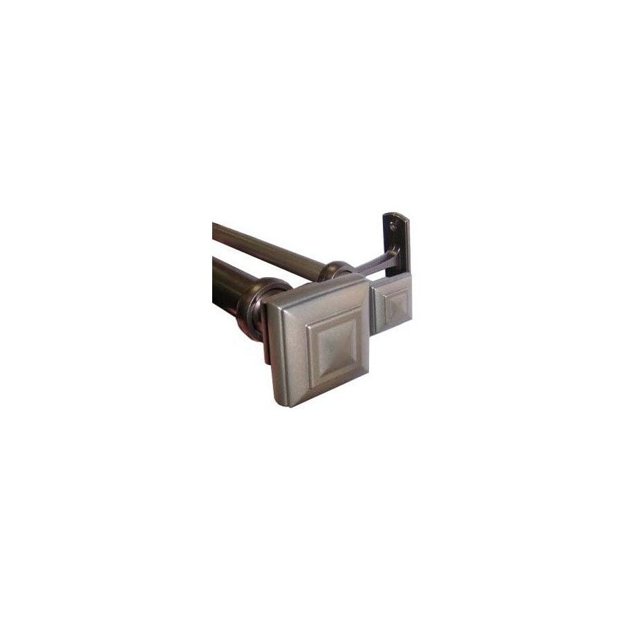 Allen Roth 36 In To 72 Antique Pewter Steel Double Curtain Allen Roth 36 In To 72 Antique Pewter Steel Double Curtain