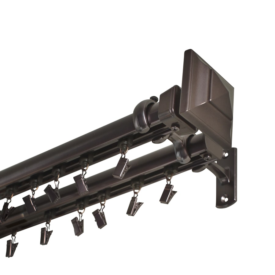 Allen Roth 36 In To 72 Specialty Bronze Double Traverse Allen Roth 36 In To 72 Specialty Bronze Double Traverse Curtain
