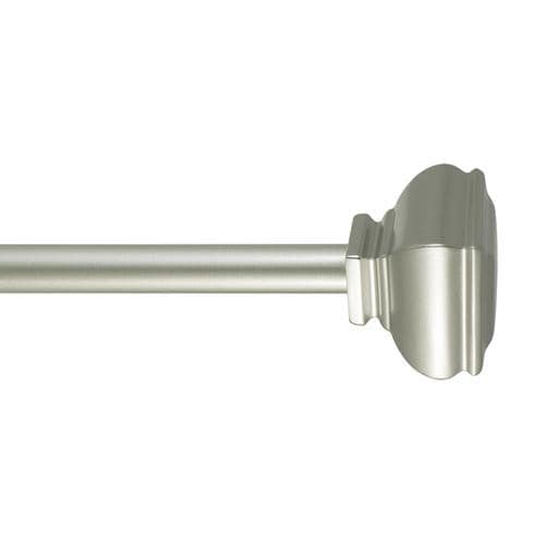 Style Selections 28 In To 48 In Brushed Nickel Steel Single Curtain Rod   680656165058xl 