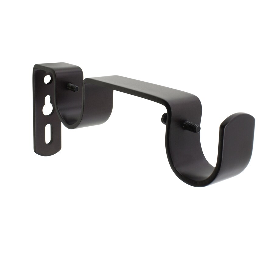 allen + roth Oil Rubbed Bronze Steel Double Curtain Rod Bracket in the