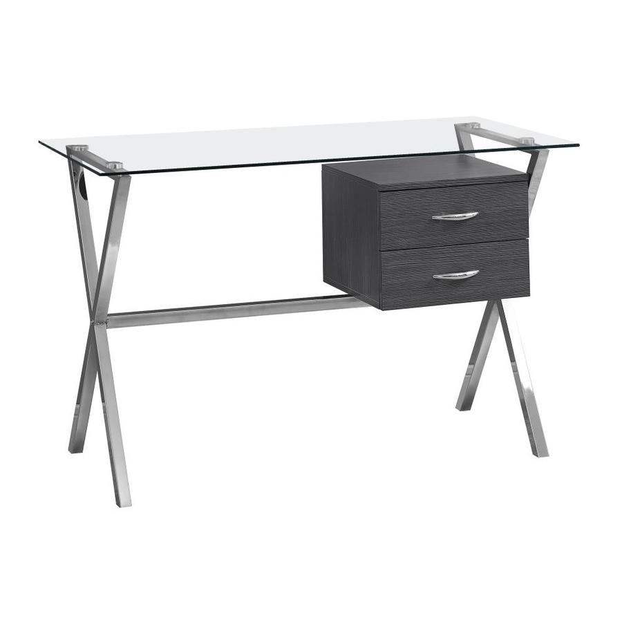 Monarch Specialties Modern Contemporary Clear Computer Desk At