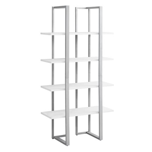 Monarch Specialties White Metal 4Shelf Bookcase at