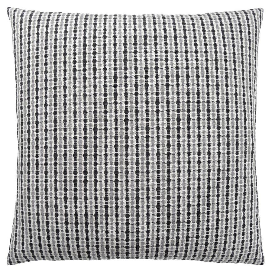 Monarch Specialties Pillow- 18-inX 18-in- Light Grey- Black Abstract Dot- 1PC