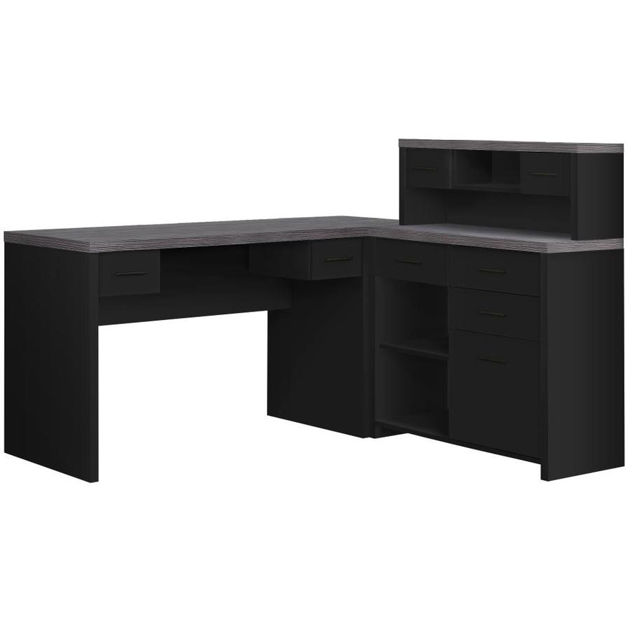 Monarch Specialties 62 75 In Black Modern Contemporary Corner Desk In The Desks Department At Lowes Com