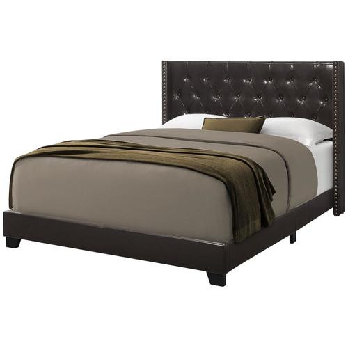 Monarch Specialties Brown Queen Bed Frame at Lowes.com