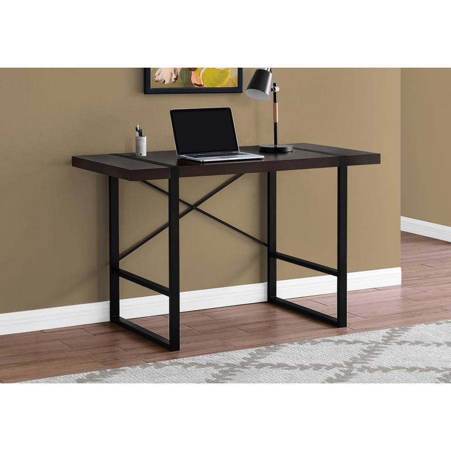 Monarch Specialties 49-in Brown Modern/Contemporary Computer Desk in ...