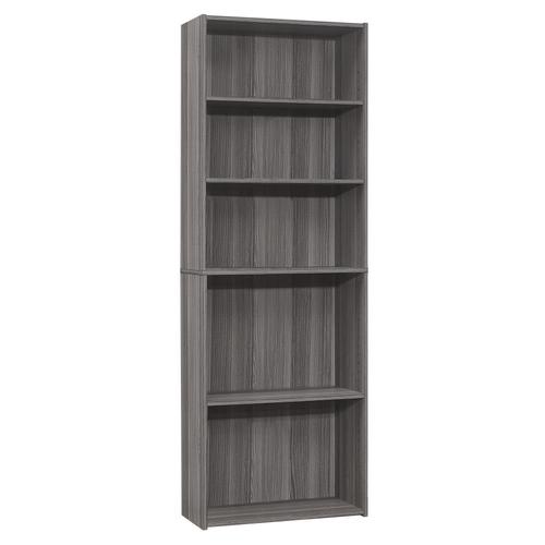 Monarch Specialties Grey 5-Shelf Bookcase in the Bookcases department ...