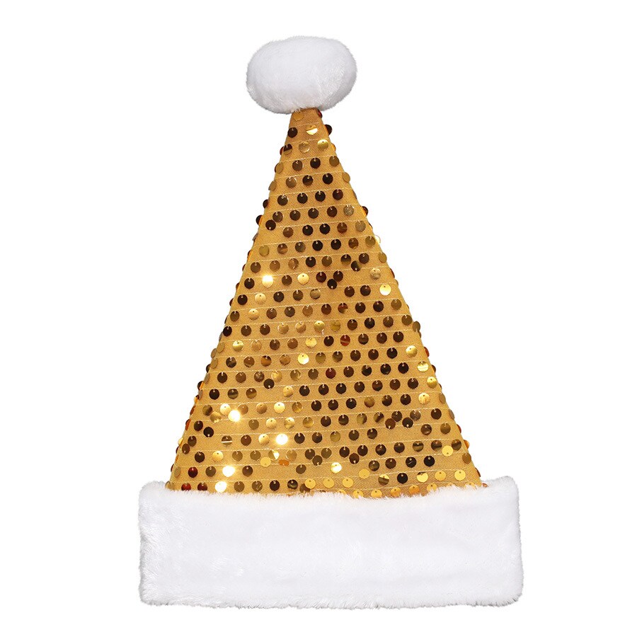 shop holiday living gold velvet traditional santa hat at shop holiday living gold velvet traditional santa hat at