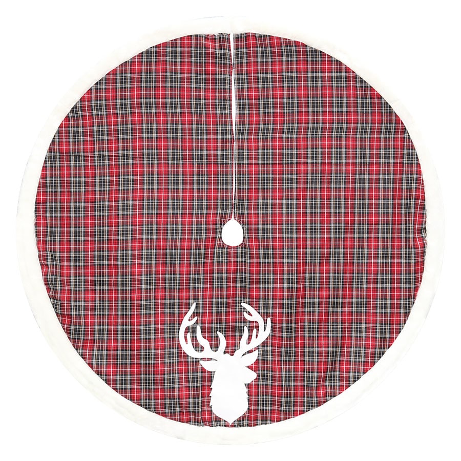 Holiday Living 56-in Polyester Deer Christmas Tree Skirt in the ...