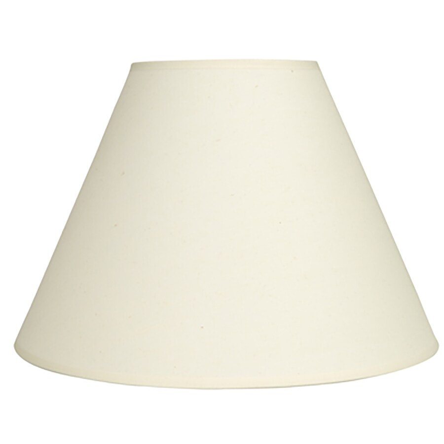 Shop allen + roth 10-in x 14-in Off White Fabric Cone Lamp Shade at ...