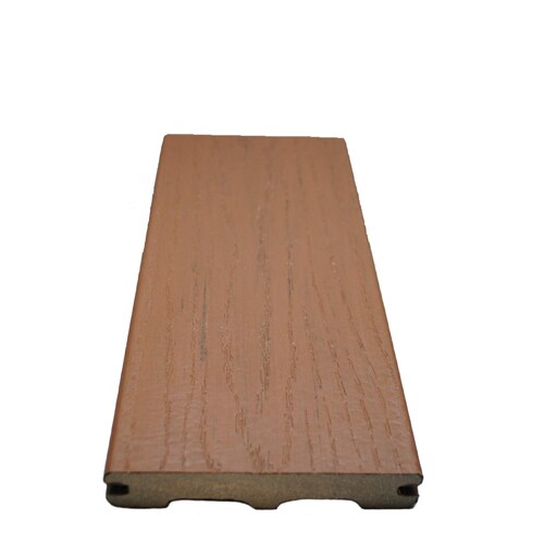 Style Selections 16ft Beechwood Brown Composite Deck Board in the