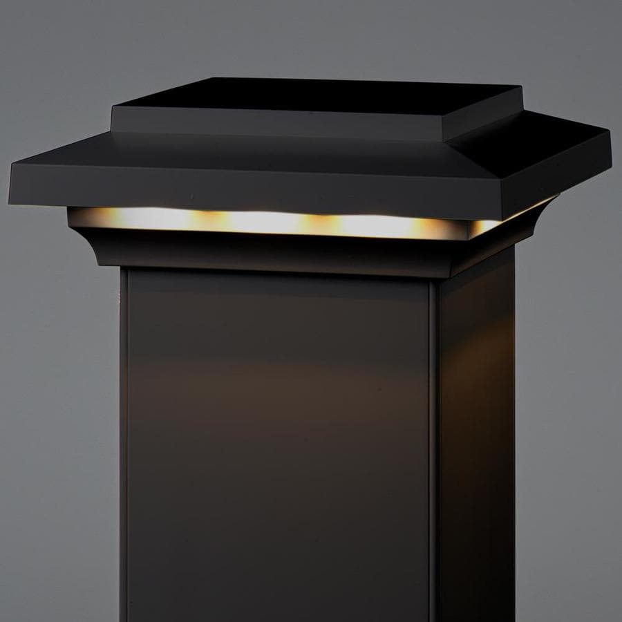 TimberTech 51/2in x 51/2in Black Wired LED Composite Deck Post Cap