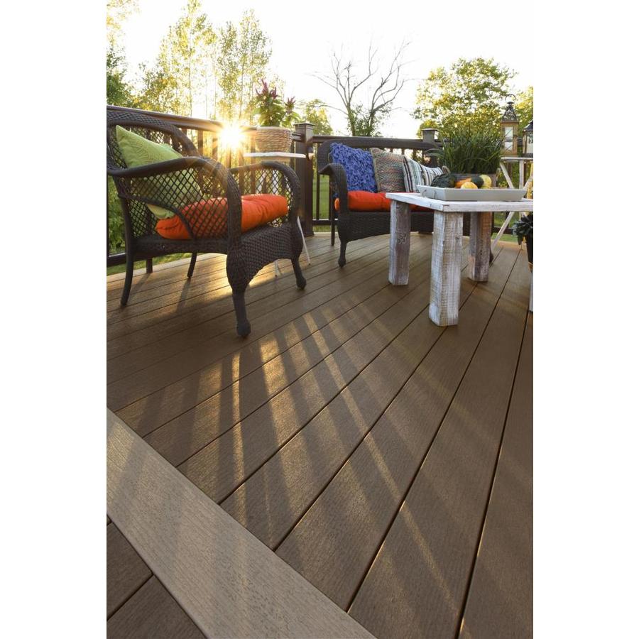 TimberTech PRO Terrain 12-ft Rustic Elm Grooved Composite Deck Board in ...