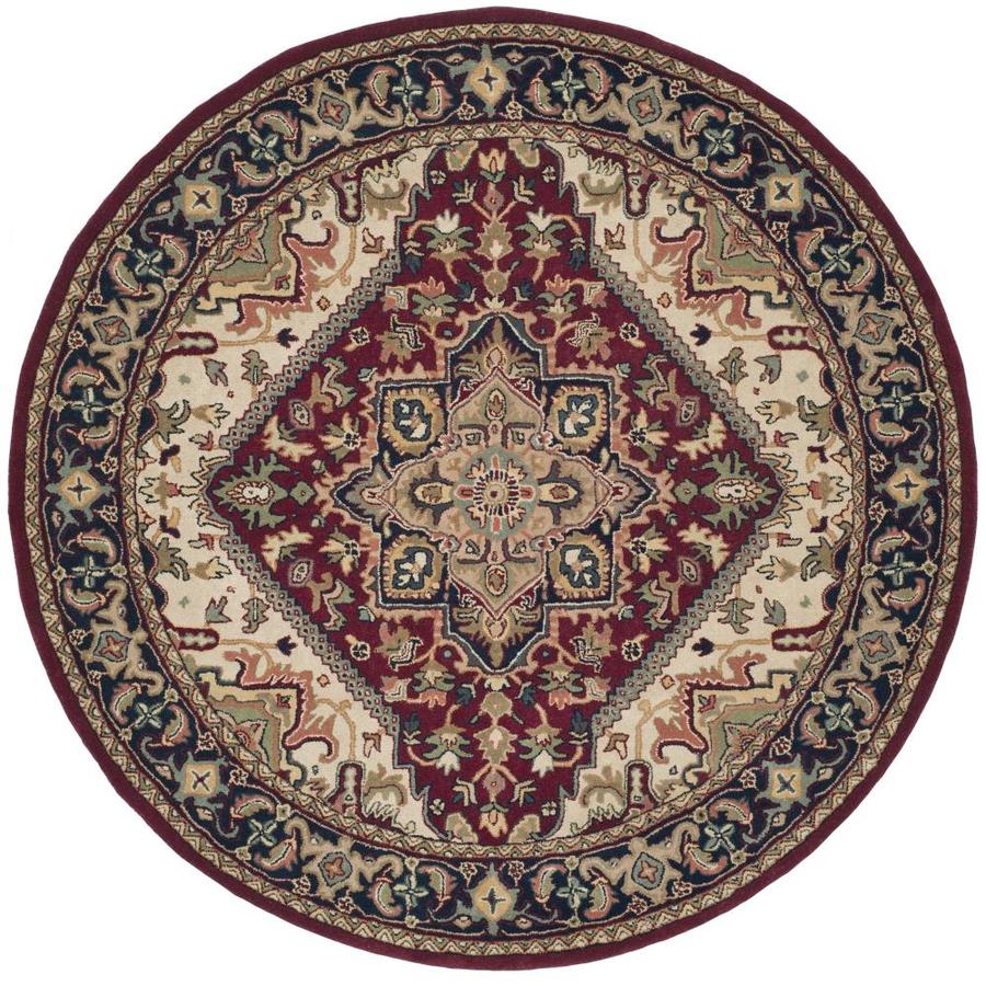 Safavieh Heritage Heriz Red Round Indoor Handcrafted Oriental Area Rug