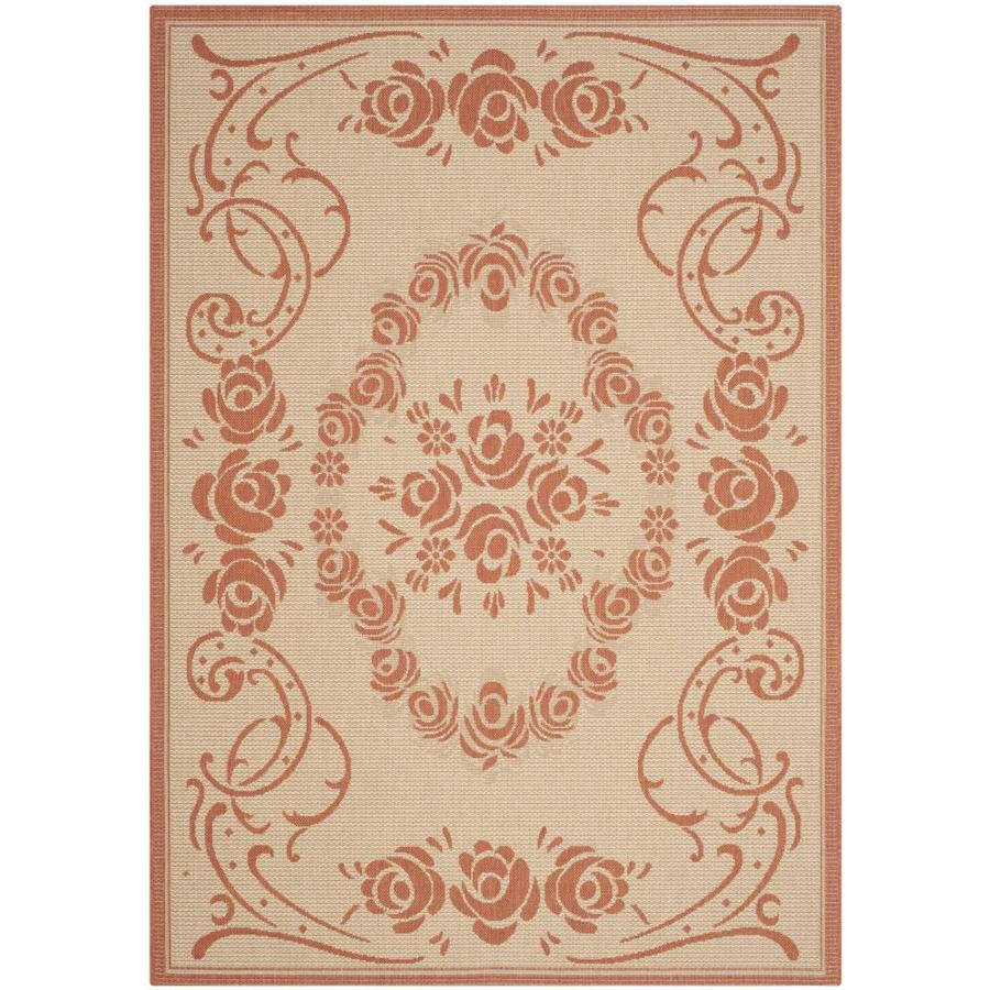 Safavieh Courtyard Orleans Natural/Terra Rectangular Indoor/Outdoor Machine-Made Coastal Area Rug