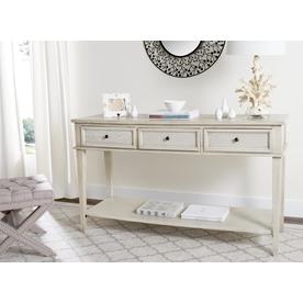 Safavieh Living Room Furniture At Lowes Safavieh Manelin White Washed Wood Casual Console Table