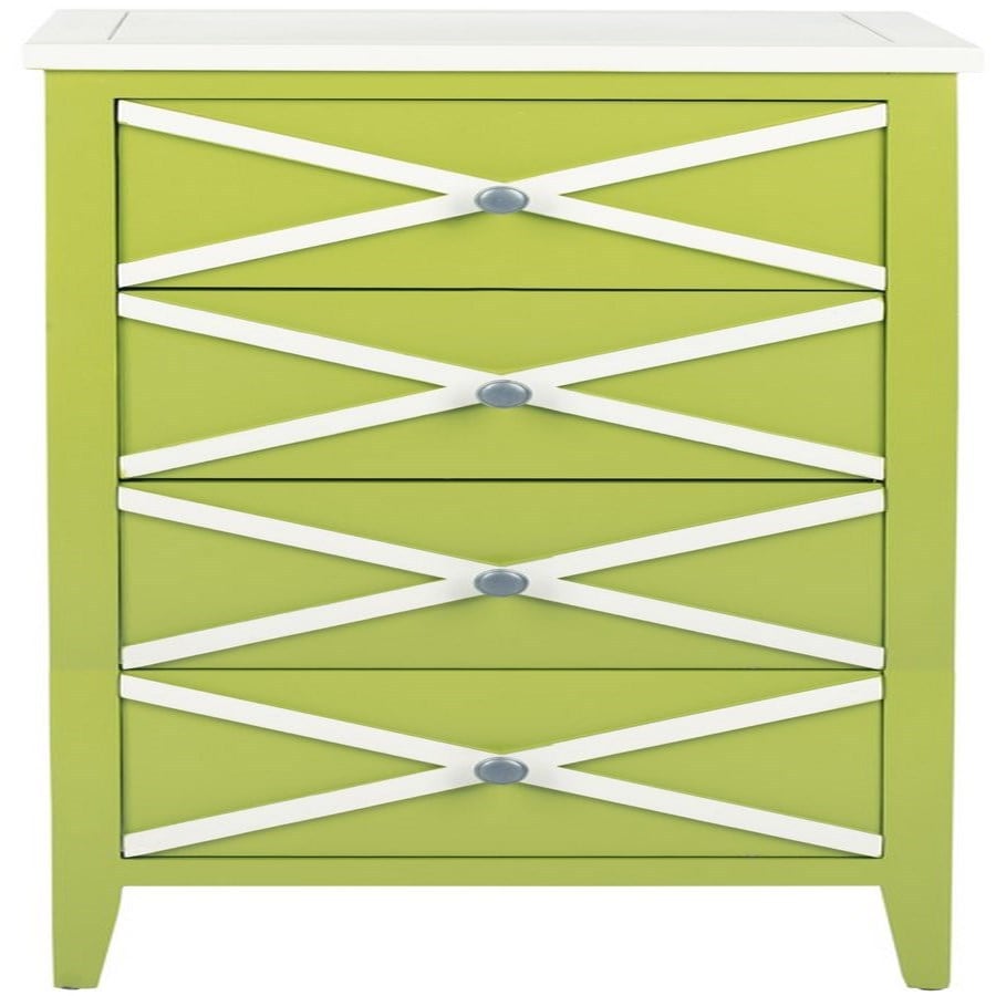 Safavieh AMH6593C American Home Green/White Wood End Table