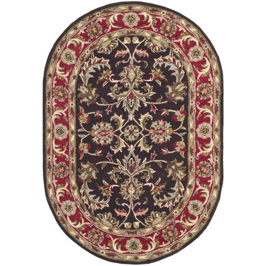 Safavieh Heritage Meerut Chocolate Red Oval Indoor Handcrafted Safavieh Heritage Meerut Chocolate Red Oval Indoor Handcrafted Oriental Area Rug Common 8 X 10 Actual 7 5 Ft W 9 L