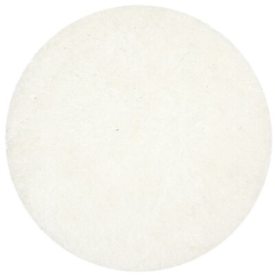 Safavieh Arctic Shag 5 x Ivory Round Indoor Solid Handcrafted Area Rug Safavieh Arctic Shag 5 x Ivory Round Indoor Solid Handcrafted Area Rug
