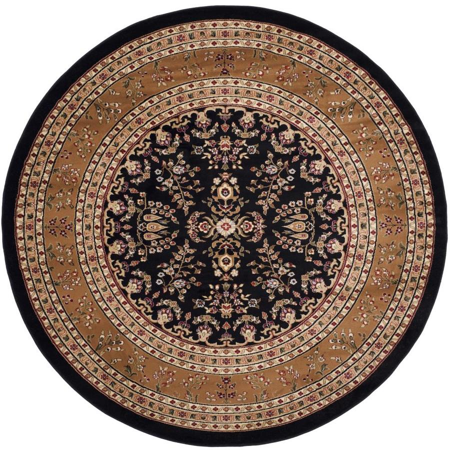 Safavieh Lyndhurst Hamadan Black/Tan Round Indoor Area Rug (Common: 8 x ...