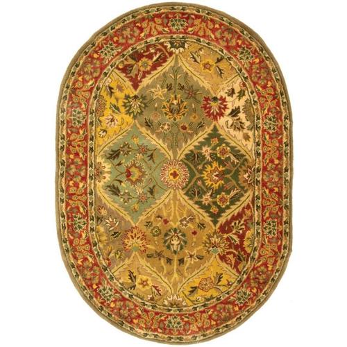 Safavieh Heritage Agra 8 x 10 Multi Oval Indoor Floral/Botanical