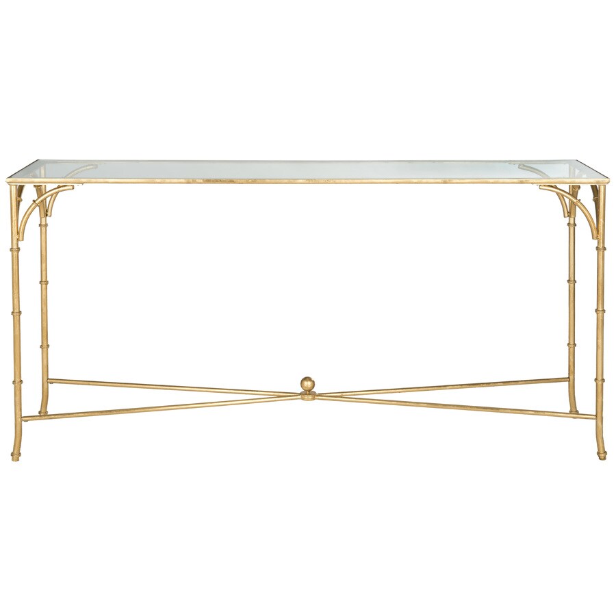 Safavieh Maurice Clear Glass Modern Console Table At Com Safavieh Maurice Clear Glass Modern Console Table