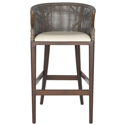 Safavieh Brando Brown/White Bar Stool at Lowes.com