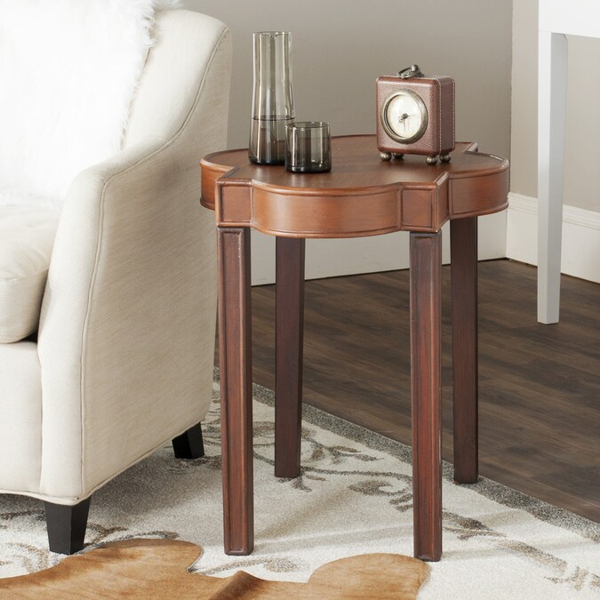 Safavieh Mizel Brown Wood End Table in the End Tables department at ...