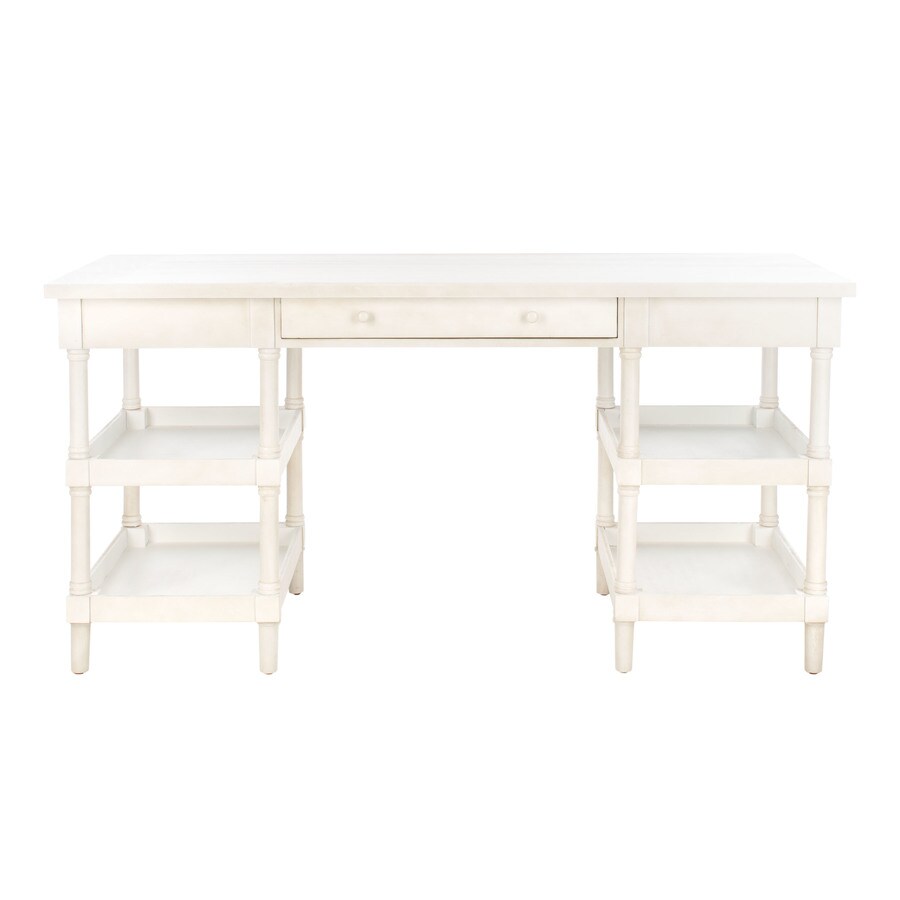 Safavieh Dixon Transitional White Washed Writing Desk At Lowes Com