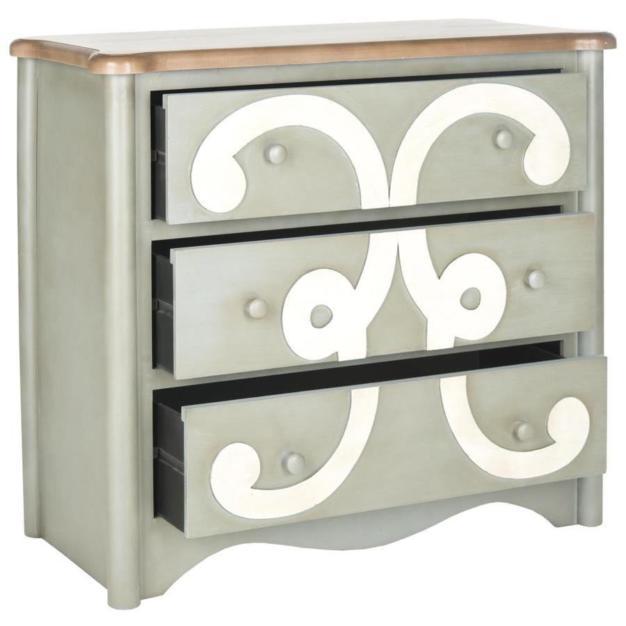 Safavieh Fawn Ash Gray Fir 3-Drawer Chest in the Chests department at ...