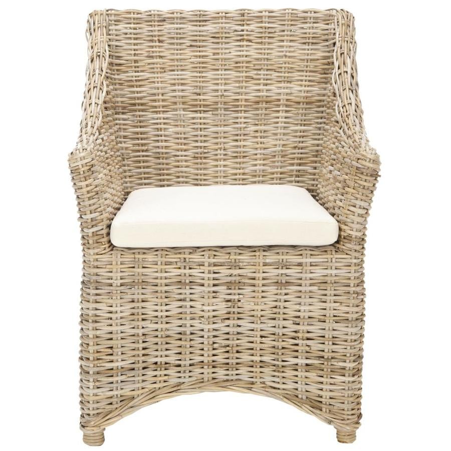 Safavieh Ventura Coastal Brown/White Washed Accent Chair at