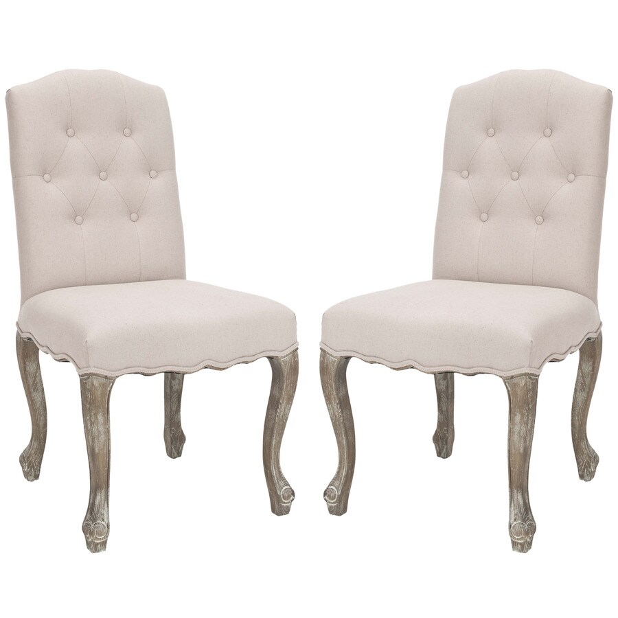 Safavieh MCR4553A-SET2 Set of 2 Mercer Taupe Side Chair
