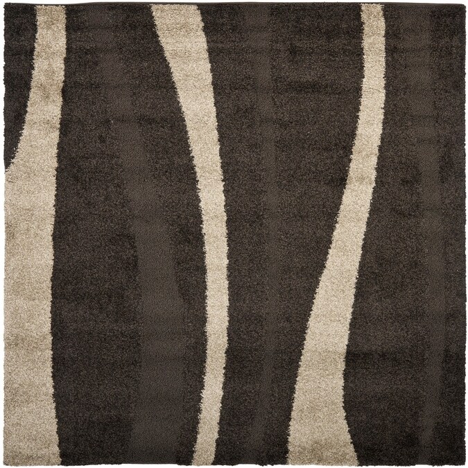 Safavieh Willow 7 X Dark Brown Beige Square Indoor Abstract Safavieh Willow 7 X Dark Brown