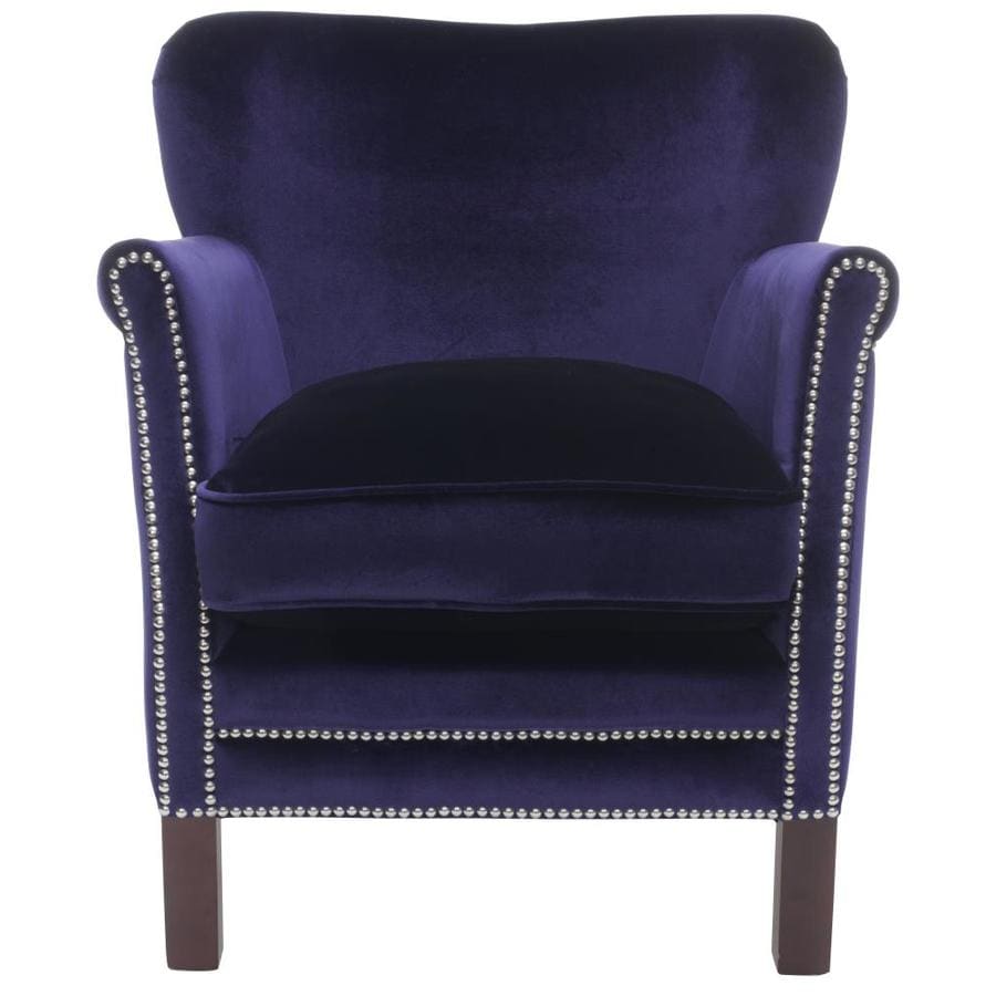 Safavieh Jenny Casual Royal Blue Accent Chair In The Chairs Department   683726391081 