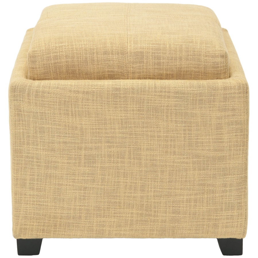 Safavieh Harrison Single Casual Gold Storage Ottoman at