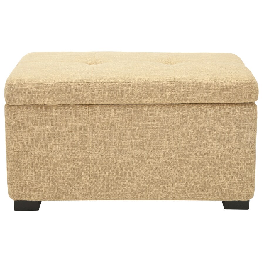 Safavieh HUD8230D Maiden Small Casual Gold Storage Bench with Storage 48-in x 18.1-in