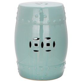 garden stool stools ceramic safavieh aqua barrel light lowes ming patio modern decor lawn outdoors