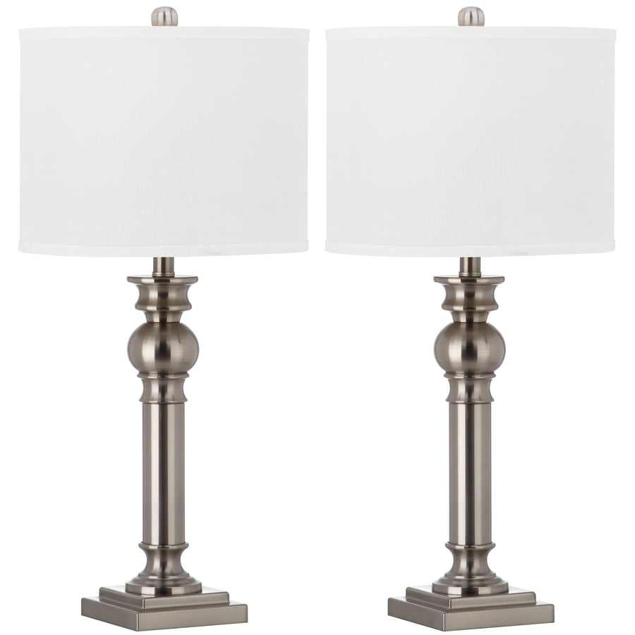 Safavieh Argos 2 Piece Standard Lamp Set With Off White Shades At