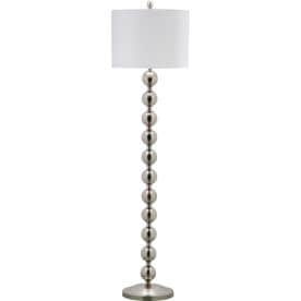 Safavieh Reflections 58.5-in Nickel Rotary Socket Floor Lamp with Fabric Shade