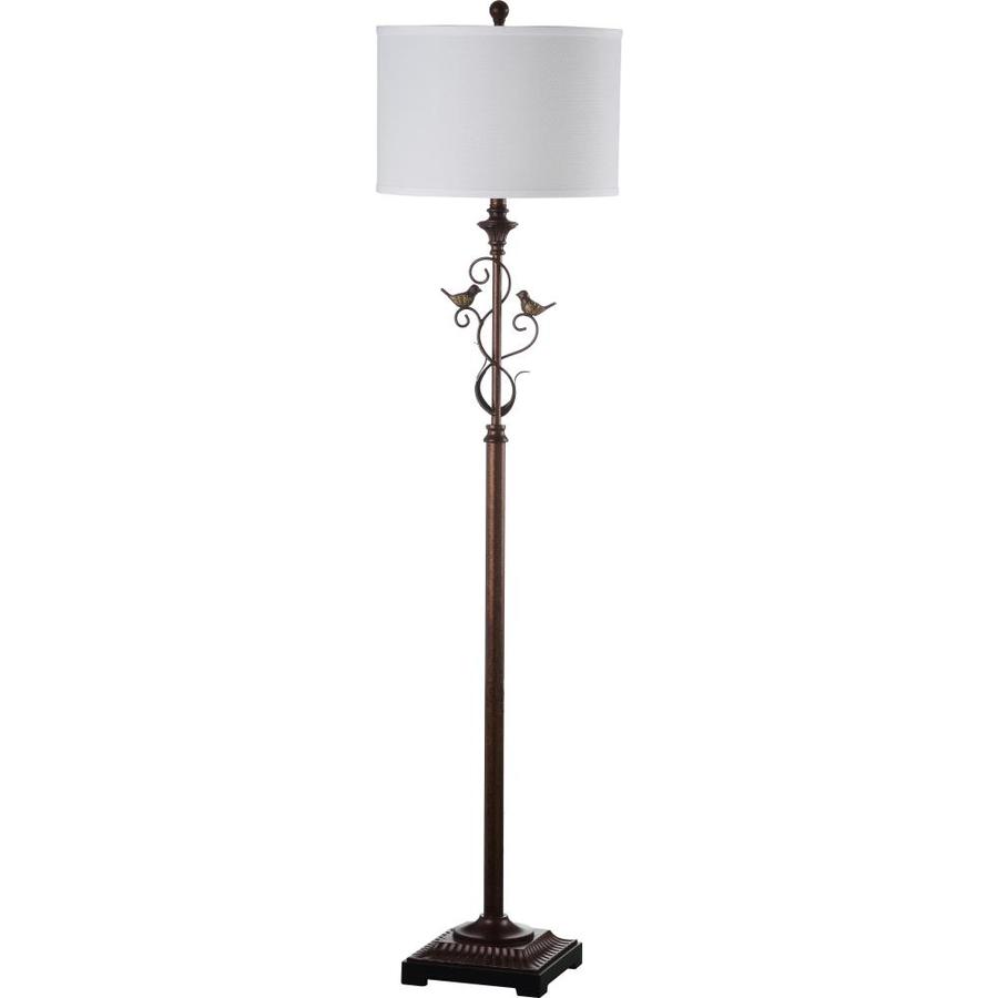 Safavieh Bird 61 In Oil Rubbed Bronze Rotary Socket Floor Safavieh Bird 61 In Oil Rubbed Bronze Rotary Socket Floor Lamp With Fabric Shade