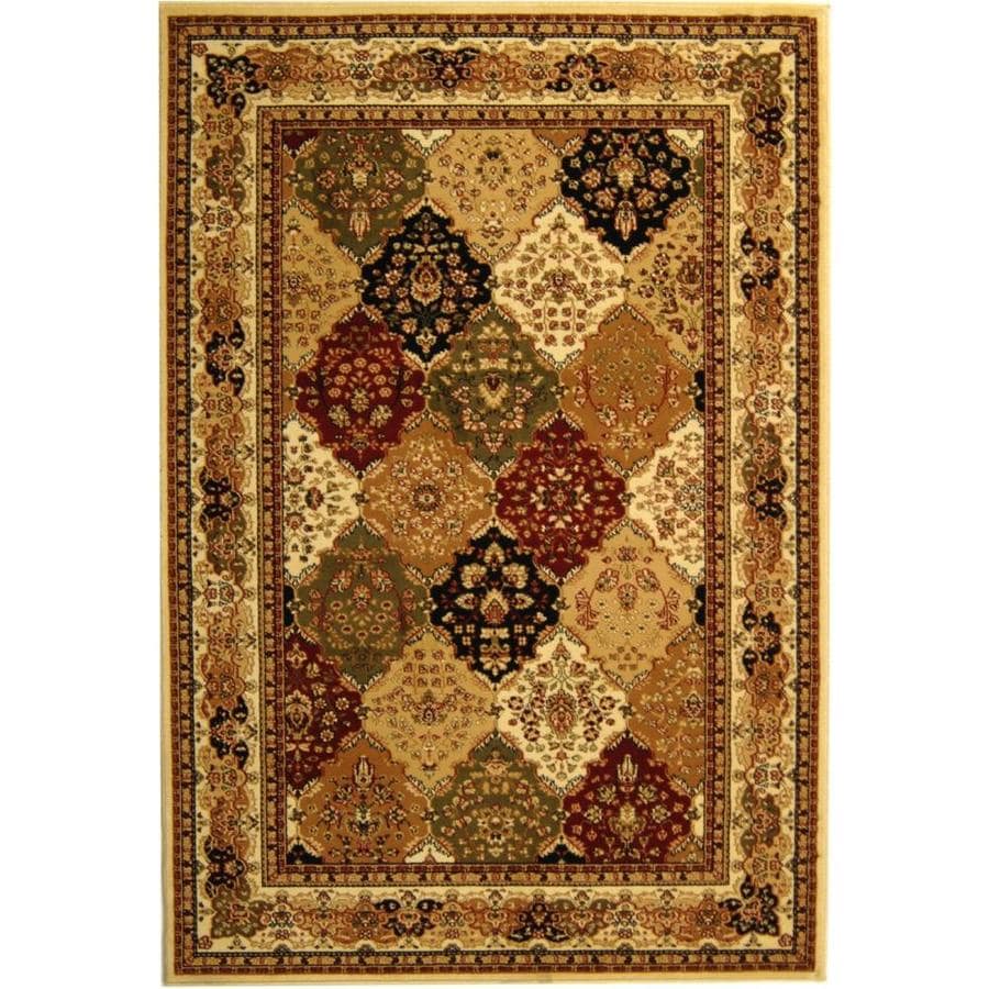 Safavieh Lyndhurst Diamond Baktiari Multi/Ivory Rectangular Indoor Machine-Made Oriental Area Rug (Common: 5 x 8; Actual: 5.3-ft W x 7.5-ft L)