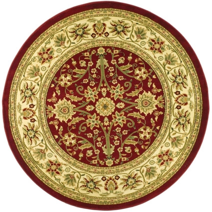Safavieh Lyndhurst Sarouk Red/Ivory Round Indoor MachineMade Oriental Area Rug 8 x 8