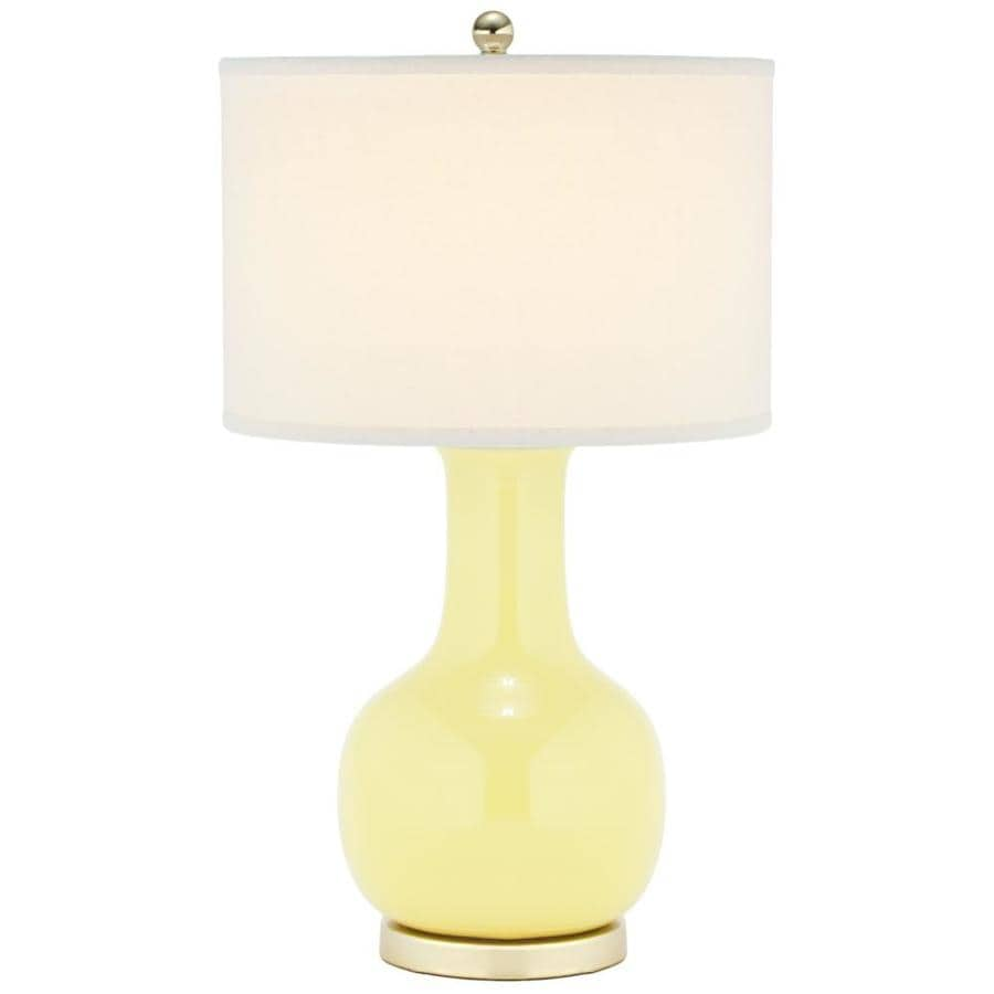 yellow light table lamp